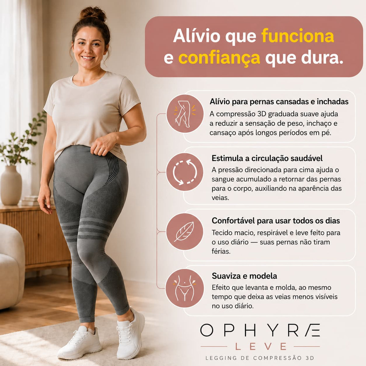 OPHYRA LEVE — LEGGING MODELADORA COM COMPRESSÃO 3D - ophyrae